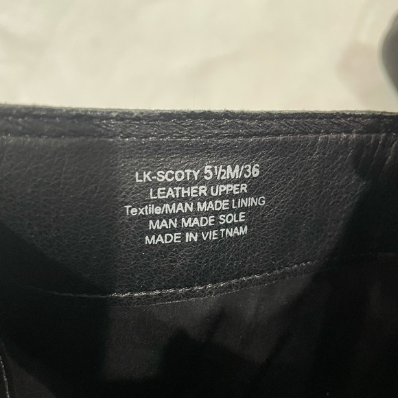 Lucky Brand Scoty Black Leather Moto Double Zip Lug Sole Boots Sz 5.5 BNWOB - Picture 10 of 10